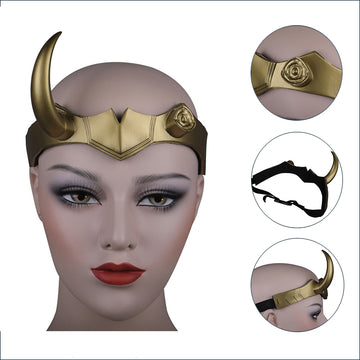 Loki Female Headwear Loki Gold Headwear Halloween Props Updated